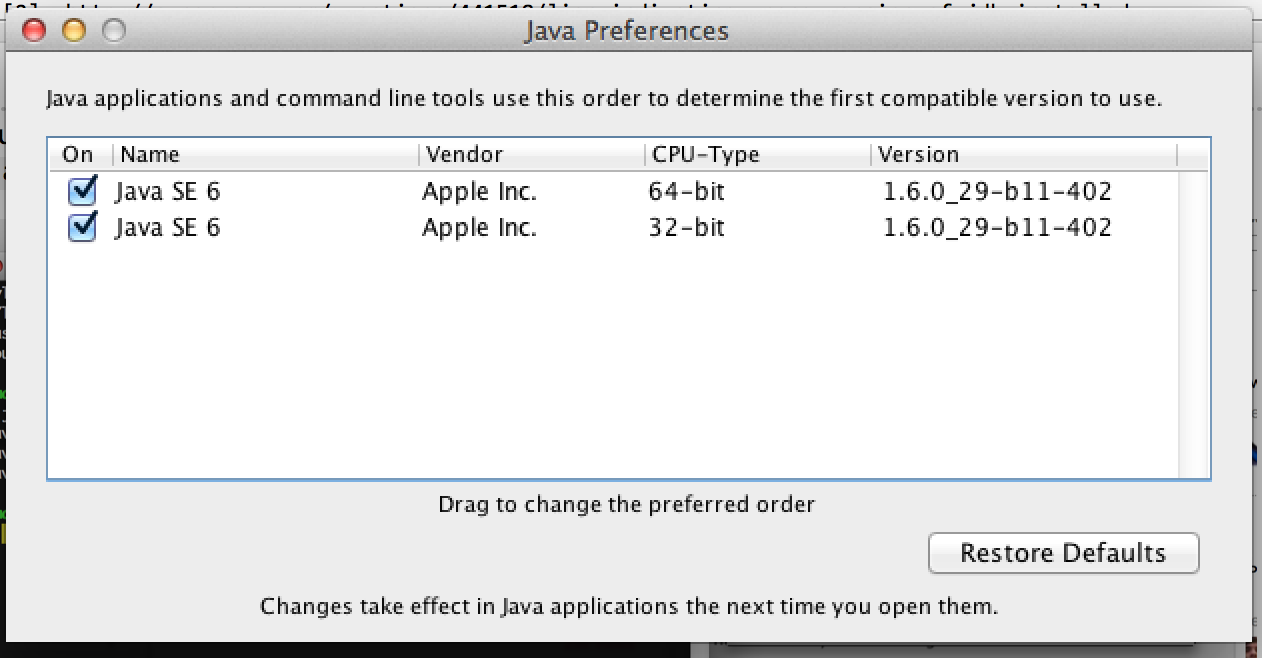 java 6 update 31 for mac